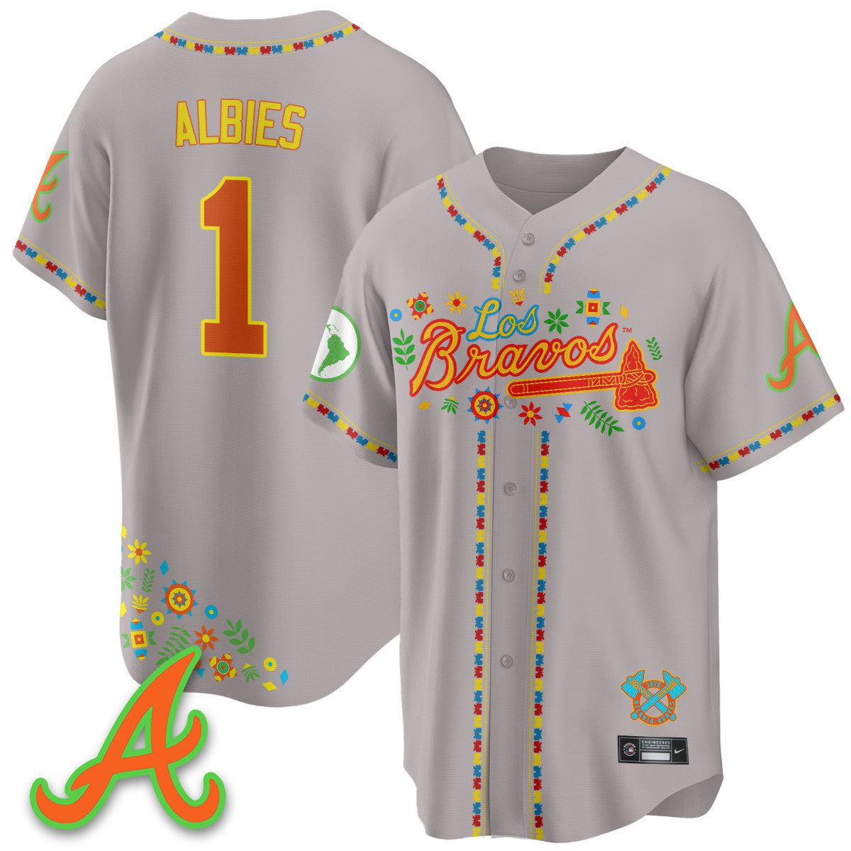 Atlanta Braves 2025 "Los Bravos" Jersey - All Stitched