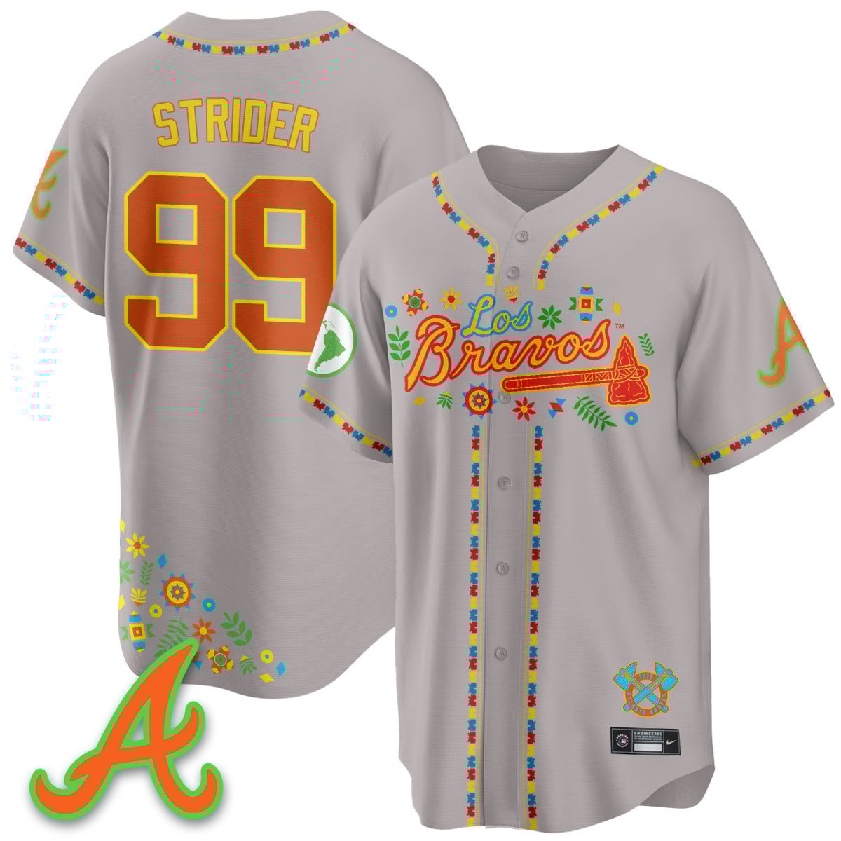Atlanta Braves 2025 "Los Bravos" Jersey - All Stitched