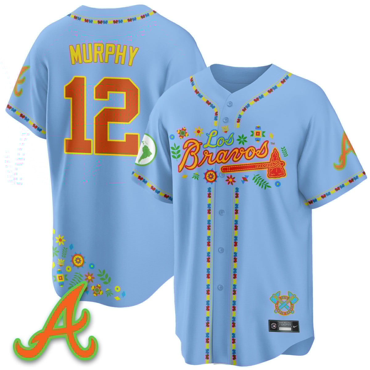 Atlanta Braves 2025 "Los Bravos" Jersey - All Stitched