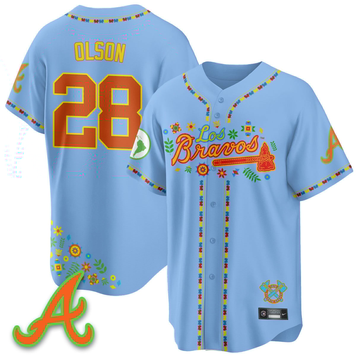 Atlanta Braves 2025 "Los Bravos" Jersey - All Stitched