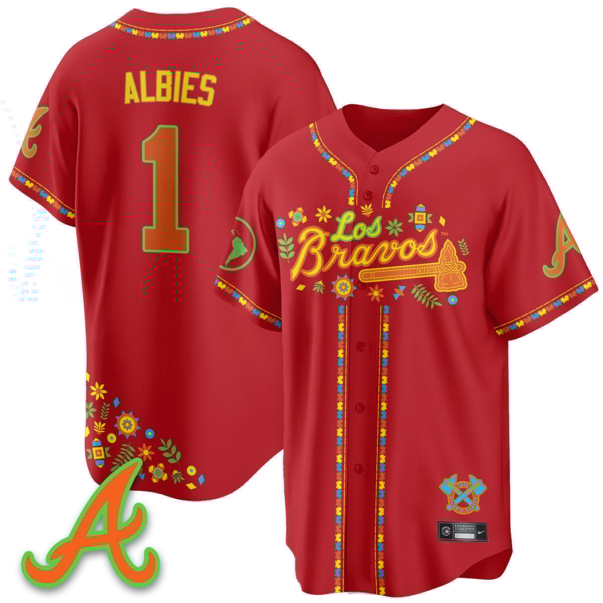 Atlanta Braves 2025 "Los Bravos" Jersey - All Stitched