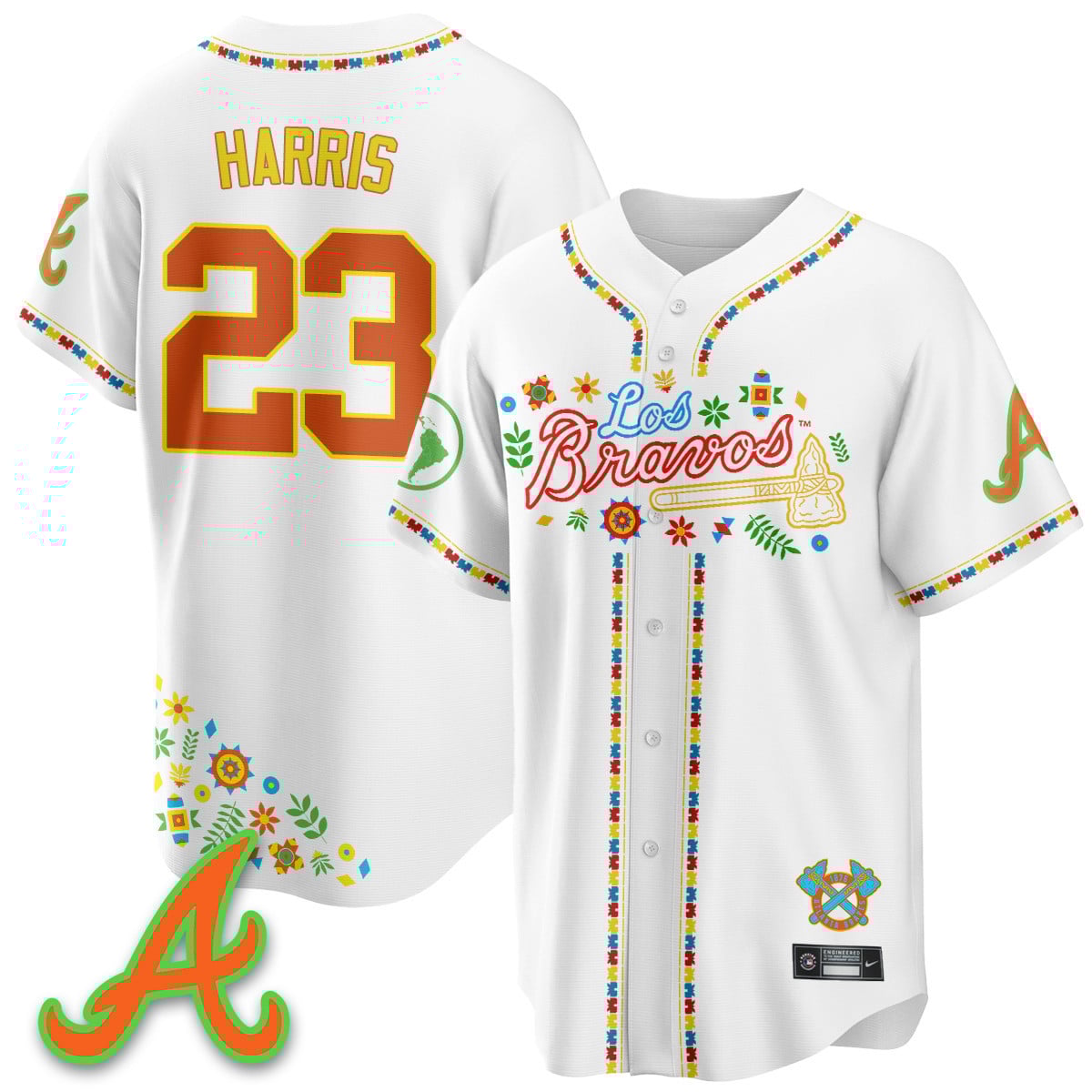 Atlanta Braves 2025 "Los Bravos" Jersey - All Stitched