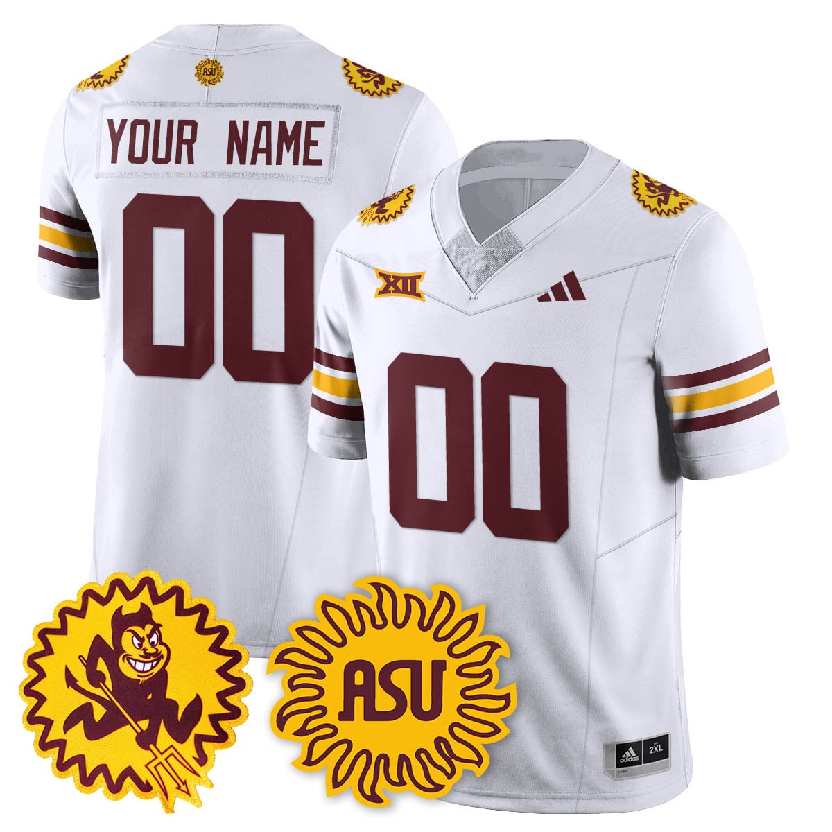 Arizona State Sun Devils 1975 Throwback Custom Uniform - All Stitched