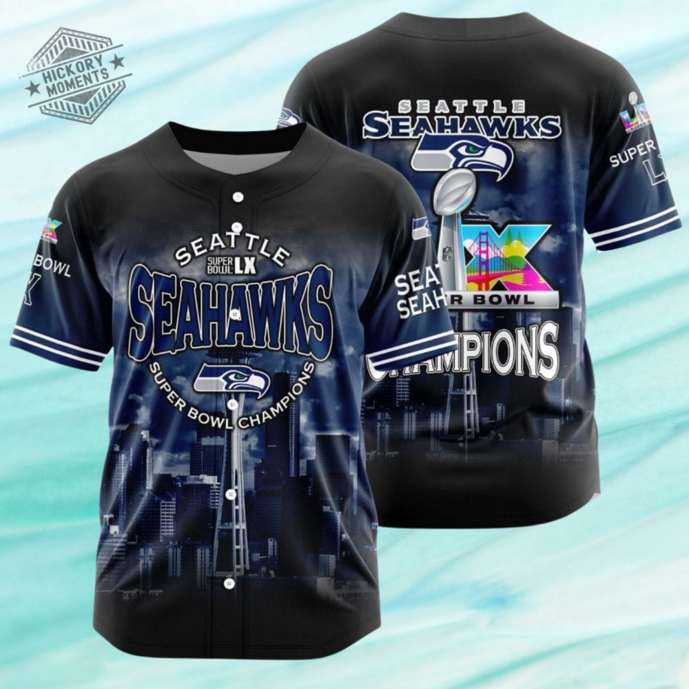 2026 Seattle Seahawks Lx Champions Commemorative Baseball Jersey