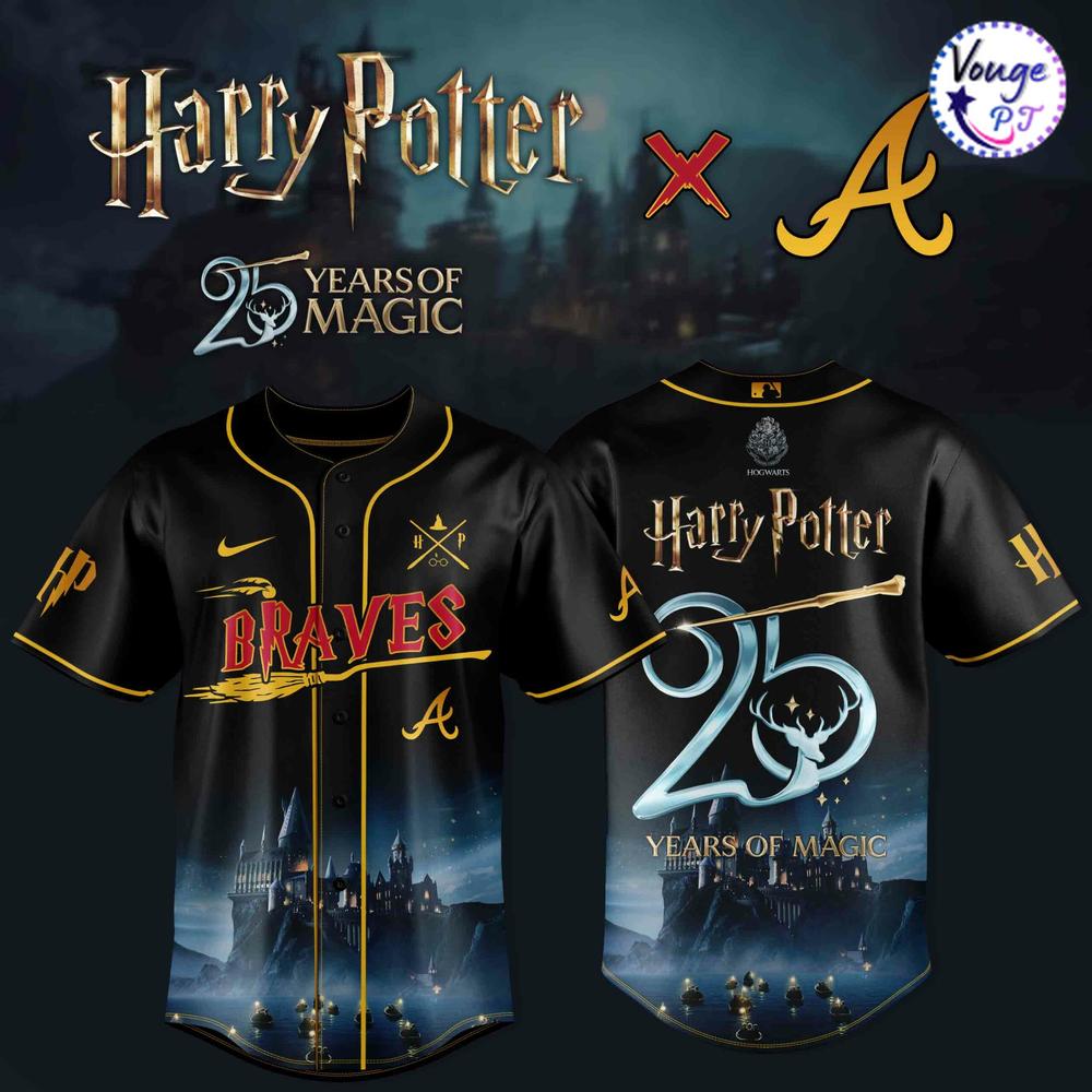 Atlanta Braves x Harry Potter – 25 Years of Magic Baseball Jersey 