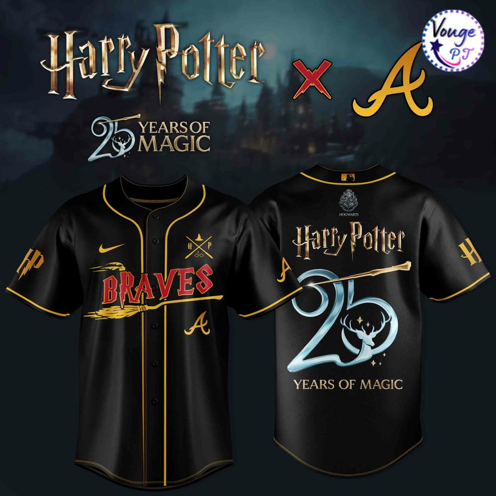 Atlanta Braves x Harry Potter – 25 Years of Magic New Baseball Jersey 