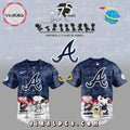 Atlanta Braves 75th Anniversary Peanuts Navy Baseball Jersey