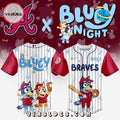 Atlanta Braves MLB Bluey And Bingo Baseball Jersey