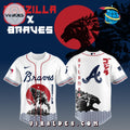 Atlanta Braves MLB x Godzilla Baseball Jersey