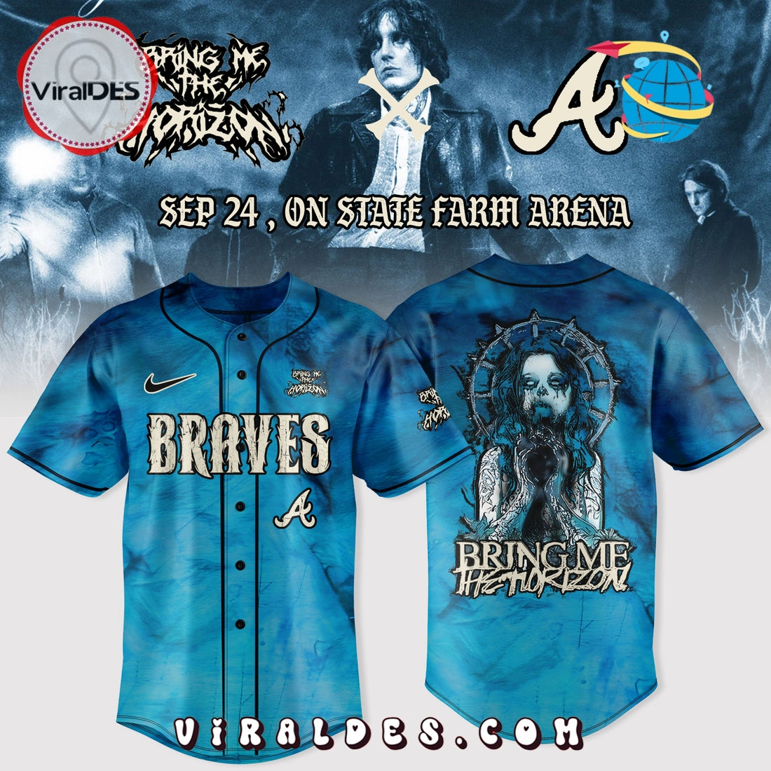 Atlanta Braves x Bring Me The Horizon Tour Jersey
