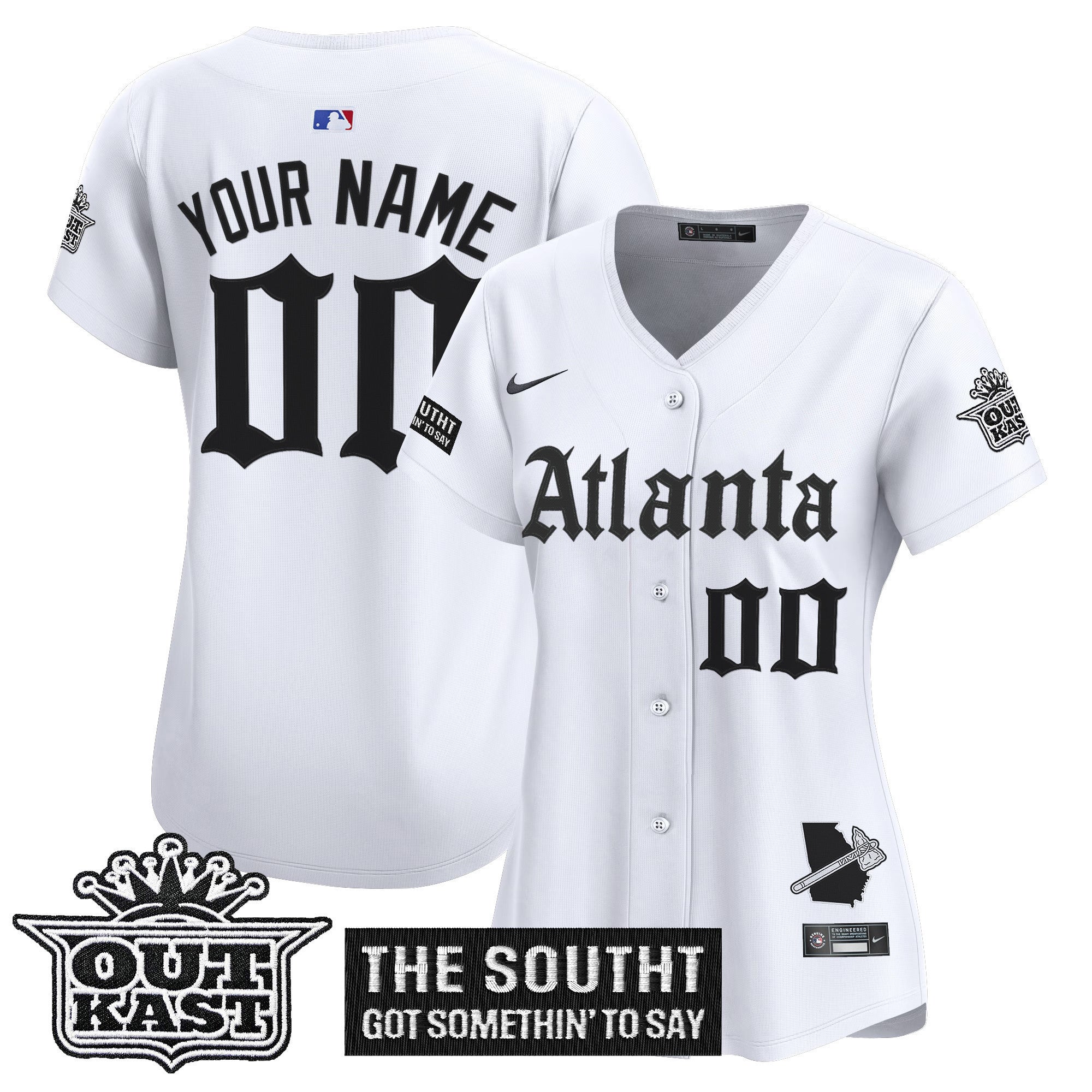 Atlanta Braves 'Gothic South x Outkast Edition' Vapor Premier Limited Custom Jersey - All Stitched