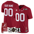 Alabama Crimson Tide '2021 CFP National Championship' Vapor Limited Custom Jersey - Alabama Map - All Stitched