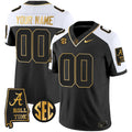 Alabama Crimson Tide Vapor Gold Custom Jersey V3 - Alabama Map - All Stitched