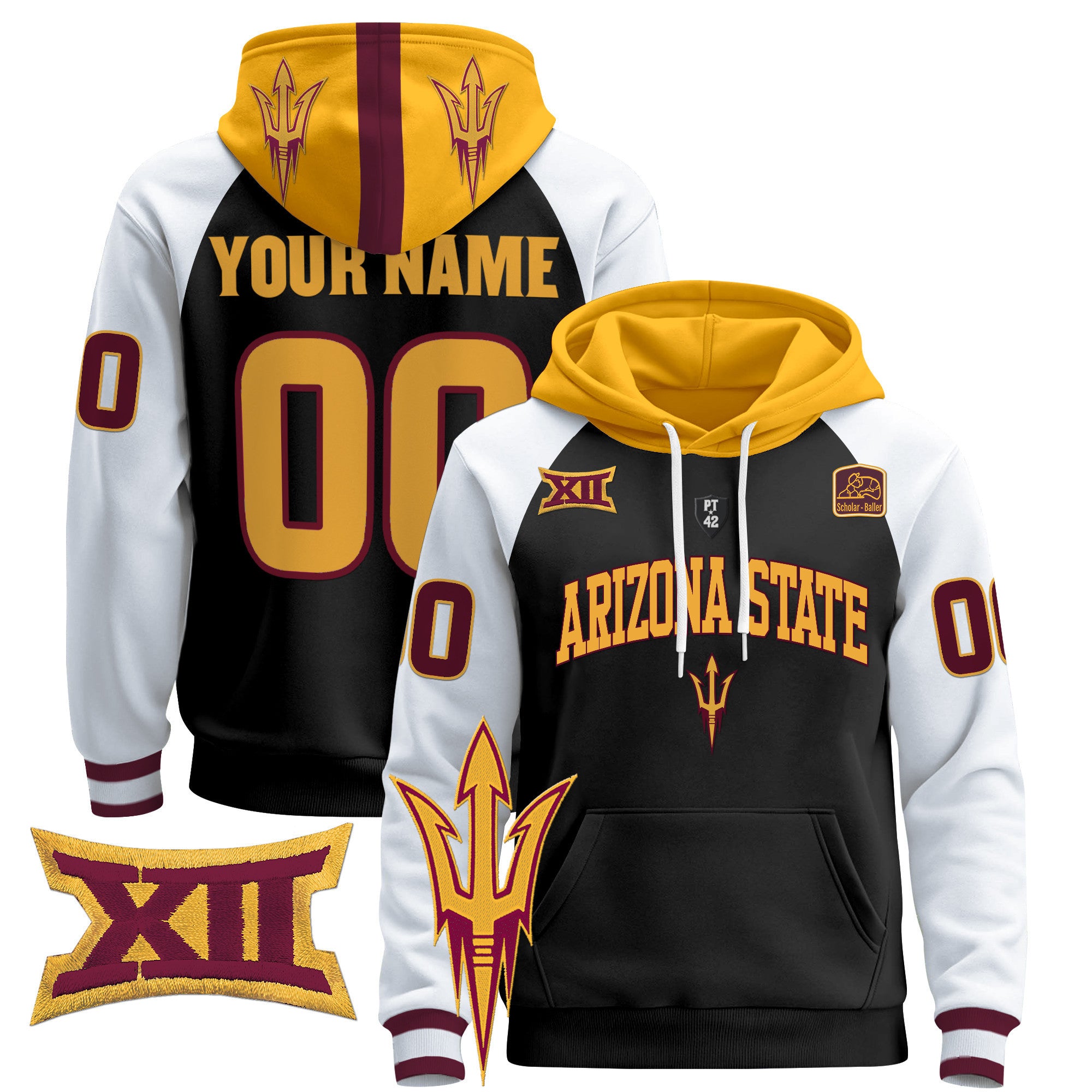 Arizona State Sun Devils 2024 Custom Pullover Hoodie V2
