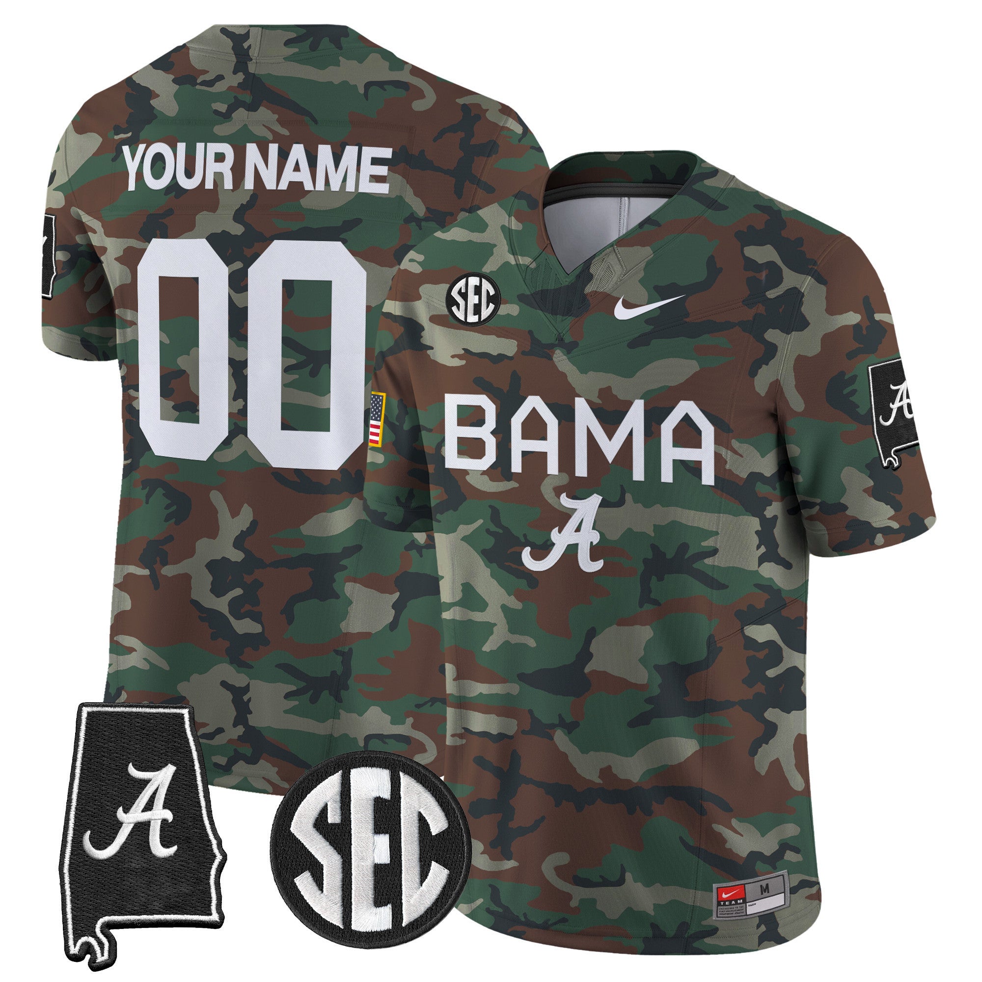 Alabama Crimson Tide 2024 Military Vapor Limited Custom Jersey - All Stitched
