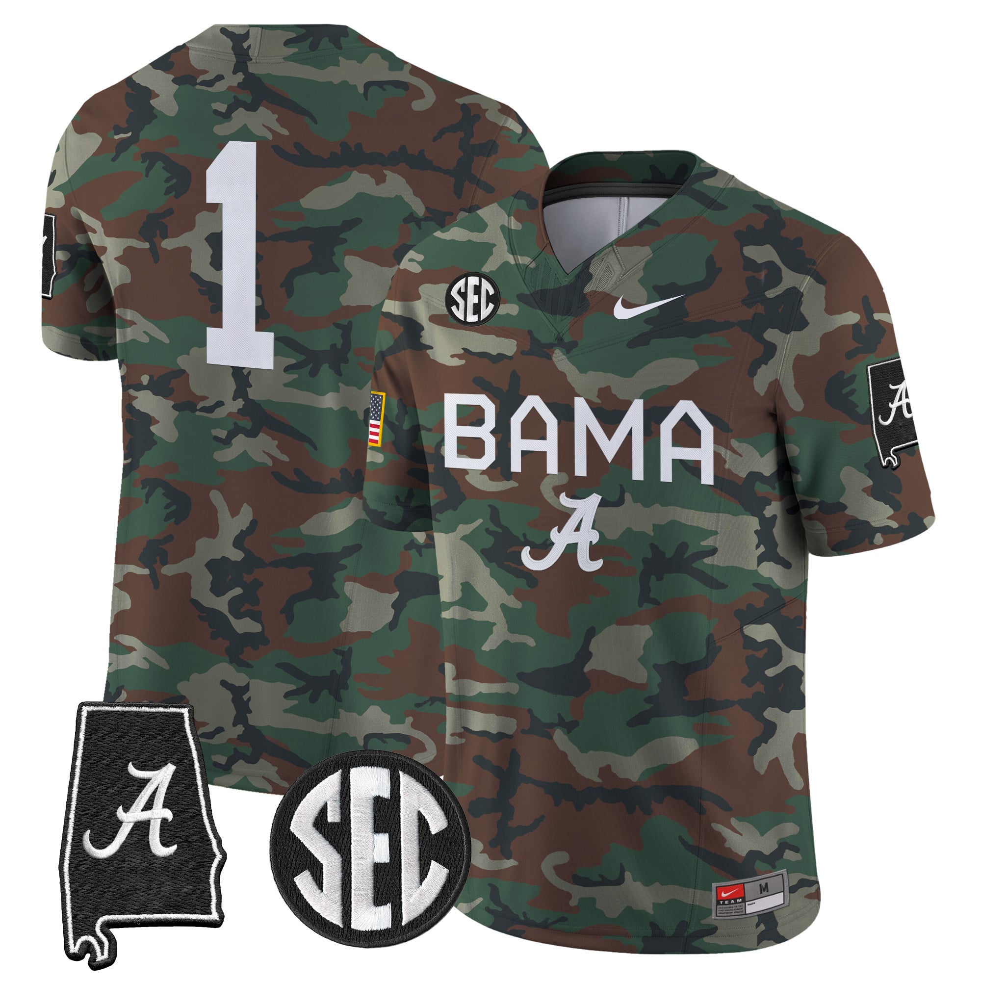 Alabama Crimson Tide 2024 Military Vapor Limited Jersey - All Stitched